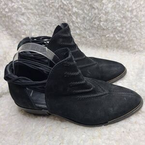 Free People Southern Cross‎ Black Leather Ankle Boots sz 39